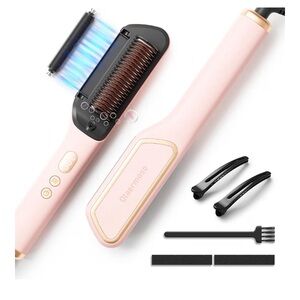 Hair Straightener Brush,Ionic Straightening Comb,Hot Comb with Oil Infusion